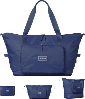 Foldable Travel Tote Bag for Women - 40L Weekender Bag with Multiple Pockets - Carry On Personal Item Travel Bag